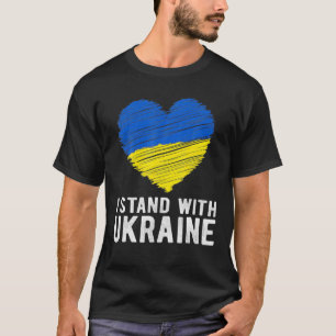 Stöd Ukraina jag står på Ukrainas FLA T Shirt