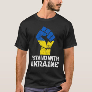 Stöd Ukraina jag står på Ukrainas FLA T Shirt