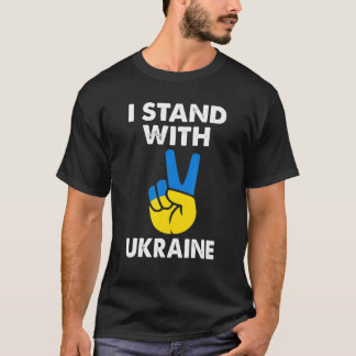 Stöd Ukraina jag står på Ukrainas FLA T Shirt