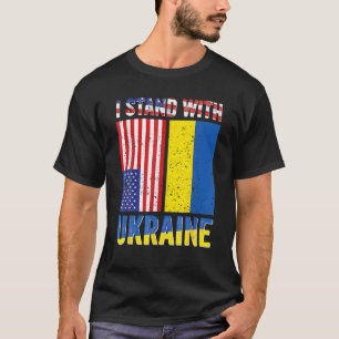 Stöd Ukraina jag står på Ukrainas FLA T Shirt