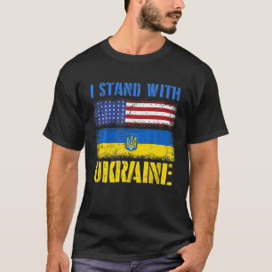 Stöd Ukraina jag står på Ukrainas FLA T Shirt
