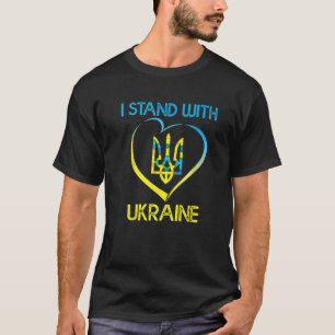 Stöd Ukraina jag står på Ukrainas FLA T Shirt
