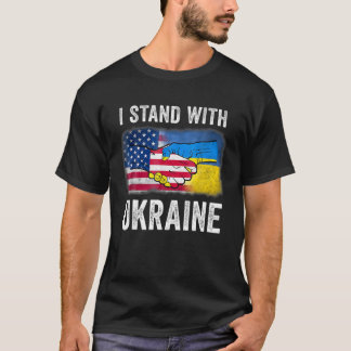 Stöd Ukraina jag står på Ukrainas FLA T Shirt
