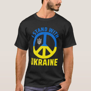 Stöd Ukraina jag står på Ukrainas FLA T Shirt