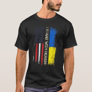 Stöd Ukraina jag står på Ukrainas FLA T Shirt