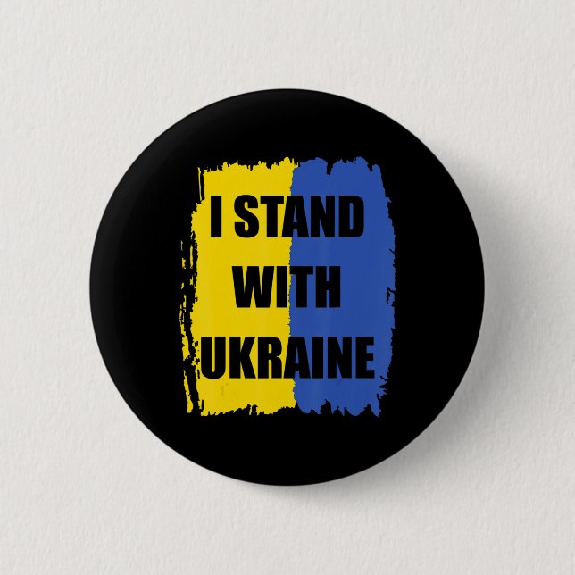 Stöd Ukraina jag står på Ukrainas fria Knapp (Framsida)