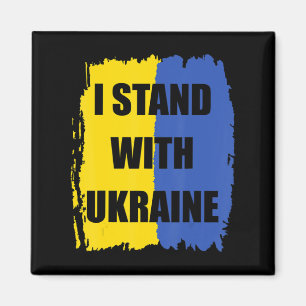 Stöd Ukraina jag står på Ukrainas fria Magnet