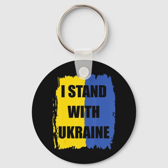 Stöd Ukraina jag står på Ukrainas fria Nyckelring (Framsida)