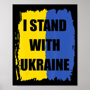 Stöd Ukraina jag står på Ukrainas fria Poster