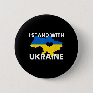 Stöd Ukraina Karta Hjärta Stå Tillsammans Ukraina Knapp