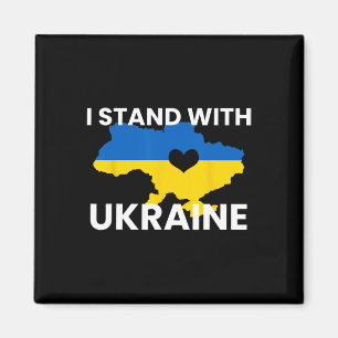 Stöd Ukraina Karta Hjärta Stå Tillsammans Ukraina Magnet