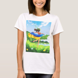 Stöd Ukraina Ligcape T-Shirt Ukrainska Flagga