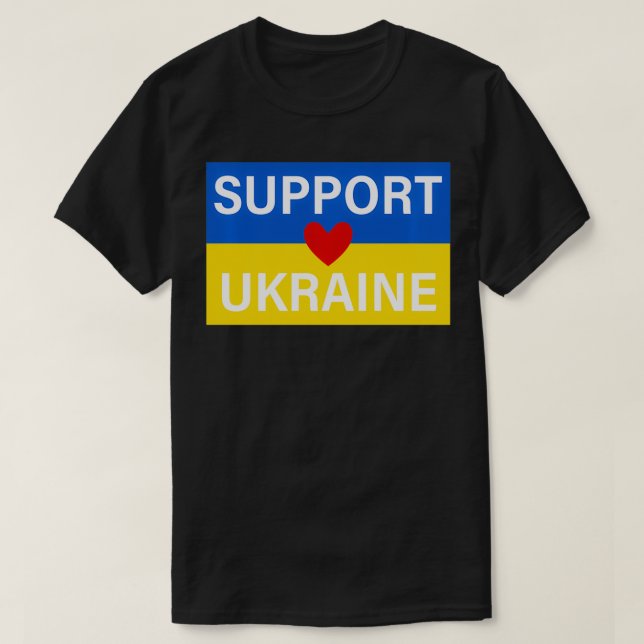 STÖD UKRAINA MED HEART T SHIRT (Design framsida)