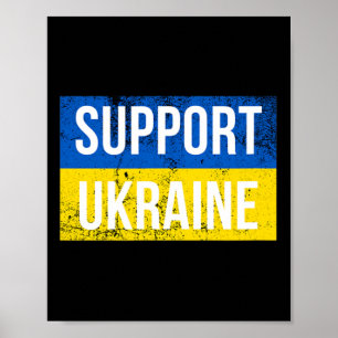 Stöd Ukraina Patriotisk Ukrainsk Flagga För Män A Poster