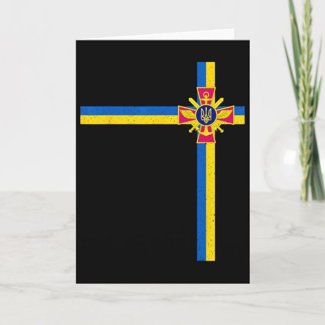 Stöd Ukraina President Zelensky Säger Ukraina Kort (Framsida)