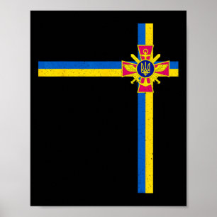 Stöd Ukraina President Zelensky Säger Ukrainia Poster