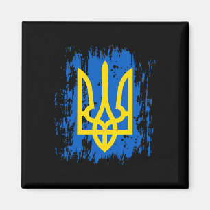 Stöd Ukraina Stå Med Ukraina Ukrainsk Flagga Magnet