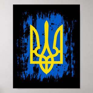 Stöd Ukraina Stå Med Ukraina Ukrainsk Flagga Poster