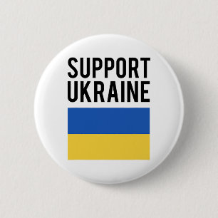 Stöd Ukraina - Svarta feta bokstäver - Ukrainsk F Knapp