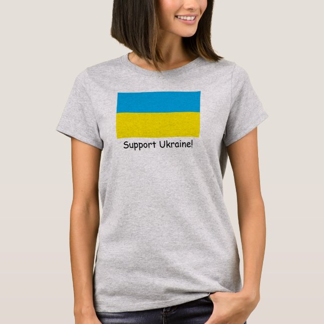 Stöd Ukraina! T Shirt (Framsida)