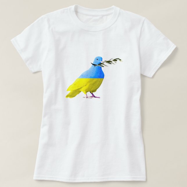 Stöd Ukraina T-Shirt Peace Dove - Frihet (Design framsida)