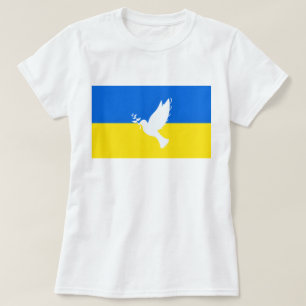 Stöd Ukraina T-Shirt Peace Dove - Frihet