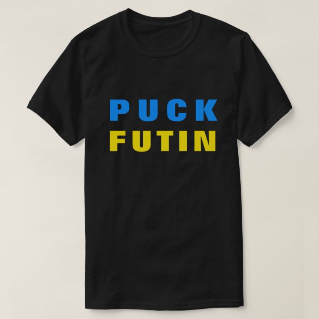 Stöd Ukraina T-Shirt Puck Futin (Design framsida)