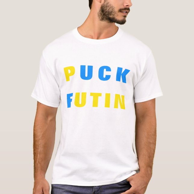 Stöd Ukraina T-Shirt Puck Futin - Frihet (Framsida)