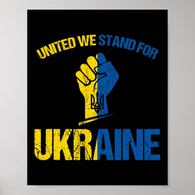 Stöd Ukraina - Tillsammans Står Vi För Ukraina Ukr Poster (Framsidan)