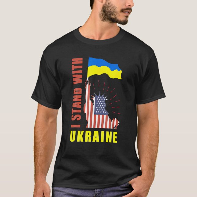 Stöd Ukraina Ukraina Ukraina Ukrainas Cute Graphic T Shirt (Framsida)