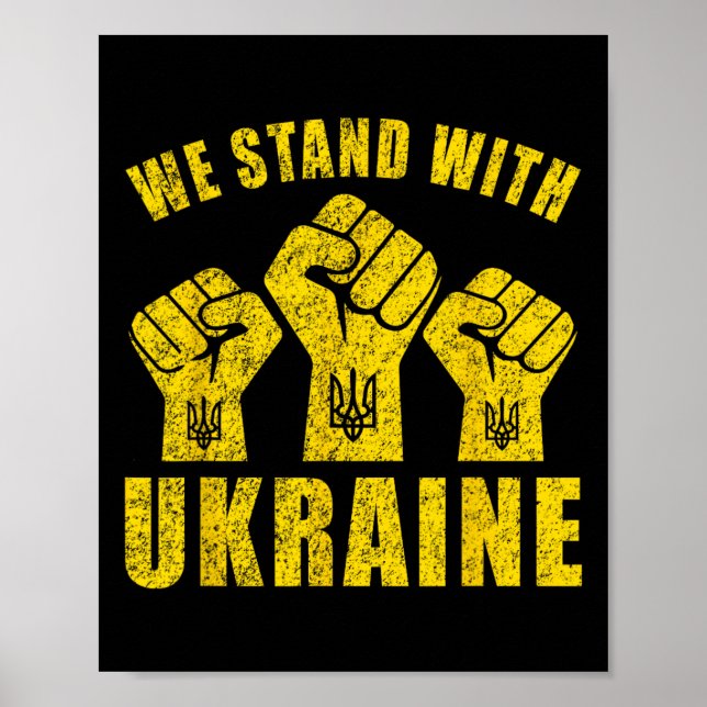 Stöd Ukraina - Vi Står Med Ukraina  Poster (Framsidan)
