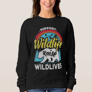 Stöd Vilda Djur Uppfostra Pojkar Vilda Barn Mamma T Shirt