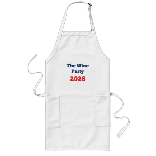 Stöd Vinpartiet 2026 Rolig Val T-Shirt Långt Förkläde (Framsidan)