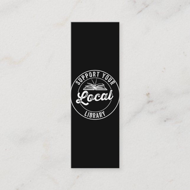 Stöda den lokala Bibliotek-magnetkedjan Lojalitetskort (Framsida)