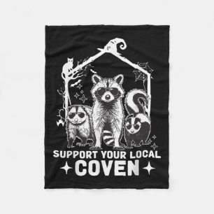 Stöda din lokala cens Raccoon Opossum Skunk Hal Fleecefilt