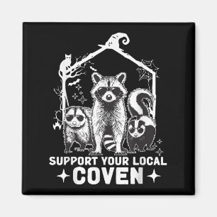Stöda din lokala cens Raccoon Opossum Skunk Hal Magnet