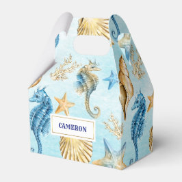 Stödboxar för Seashells Mönster Beach Wedding Presentaskar