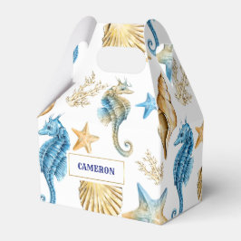 Stödboxar för Seashells Mönster Beach Wedding Presentaskar