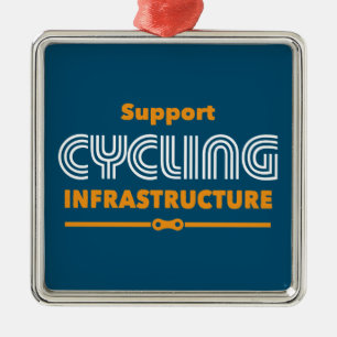Stödcykelinfrastruktur Julgransprydnad Metall