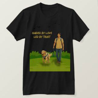 Stödd av Kärlek - Guide Hund Support Design for Ad T Shirt