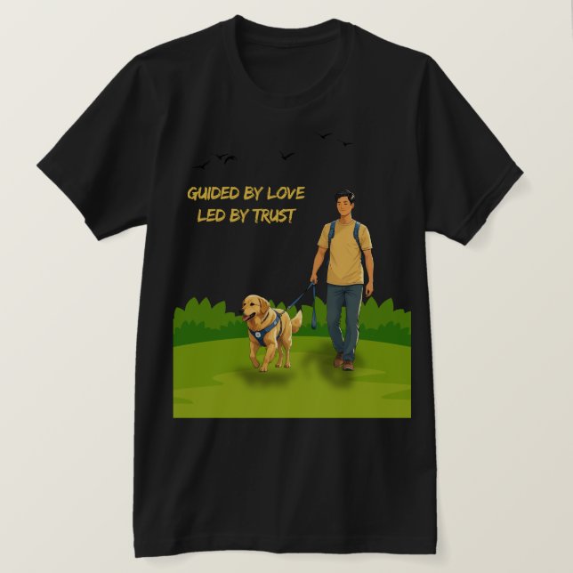 Stödd av Kärlek - Guide Hund Support Design for Ad T Shirt (Design framsida)