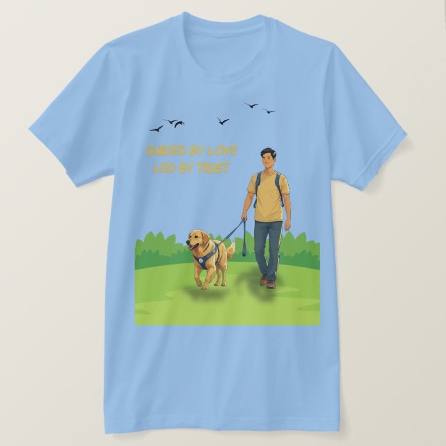 Stödd av Kärlek - Guide Hund Support Design for Ad T Shirt (Design framsida)