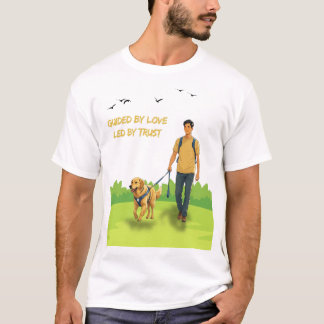 Stödd av Kärlek - Guide Hund Support Design for Ad T Shirt