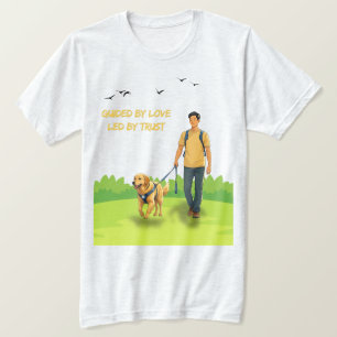 Stödd av Kärlek - Guide Hund Support Design for Ad T Shirt
