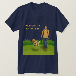Stödd av Kärlek - Guide Hund Support Design for Ad T Shirt