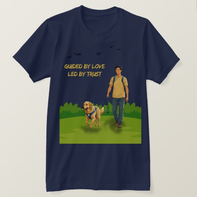 Stödd av Kärlek - Guide Hund Support Design for Ad T Shirt (Design framsida)