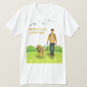 Stödd av Kärlek - Guide Hund Support Design for Ad T Shirt