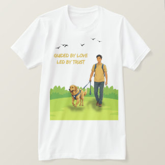 Stödd av Kärlek - Guide Hund Support Design for Ad T Shirt