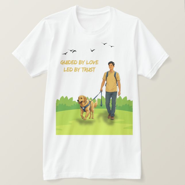 Stödd av Kärlek - Guide Hund Support Design for Ad T Shirt (Design framsida)