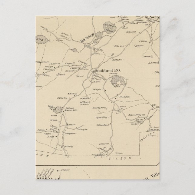 Stoddard, Cheshire Co Vykort (Framsida)